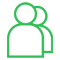 Green person icon